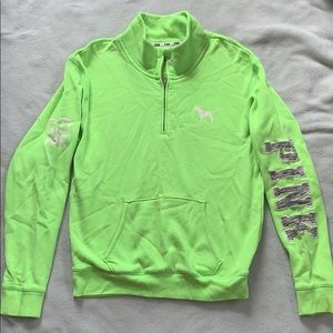 PINK quarter-zip sweatshirt